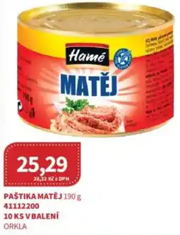 Kubík potraviny Hame Paštika matěj nabídka