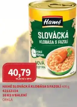 Kubík potraviny Hamé slovácká klobása s fazolí nabídka