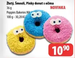 Partner Maloobchodní síť Žlutý, šmouli, pinky donut s očima nabídka