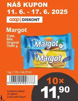 COOP DISKONT Margot Zlatá, Bílá, Originál nabídka