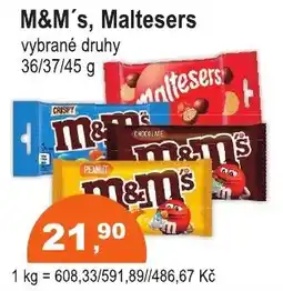 COOP DISKONT M&M's, Maltesers nabídka