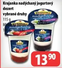 Partner Maloobchodní síť Krajanka nadýchaný jogurtový dezert vybrané druhy nabídka