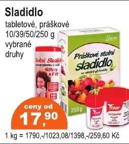 COOP DISKONT Sladidlo tabletové, práškové nabídka