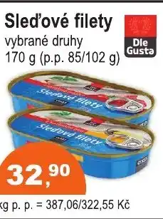 COOP DISKONT Sleďové filety nabídka