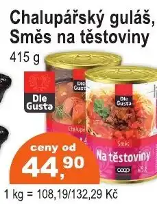 COOP DISKONT Chalupářský guláš, Směs na těstoviny nabídka