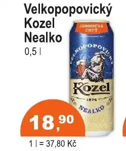 COOP DISKONT Velkopopovický Klasik Kozel Nealko nabídka