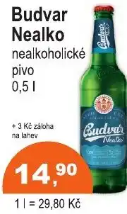 COOP DISKONT Budvar Nealko nealkoholické pivo nabídka