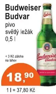 COOP DISKONT Budweiser Budvar pivo světlý ležák nabídka