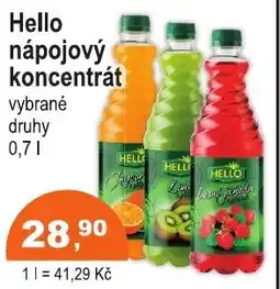 COOP DISKONT Hello nápojový koncentrát nabídka