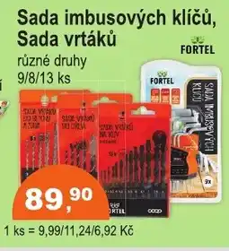 COOP DISKONT FORTEL Sada imbusových klíčů, Sada vrtáků nabídka