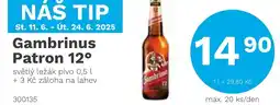 Konzum Gambrinus Patron 12° světlý ležák nabídka