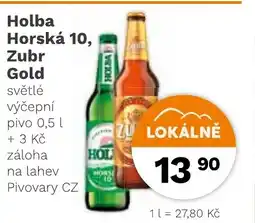 Konzum Holba Horská 10, Zubr Gold nabídka