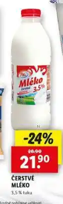 Lidl Čerstvé mléko nabídka