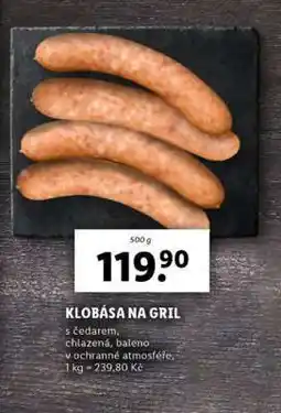 Lidl KLOBÁSA NA GRIL nabídka