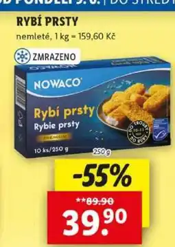 Lidl Nowaco Rybí prsty nabídka