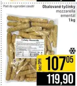 Jip Obalované tyčinky mozzarella emetál 1 kg nabídka