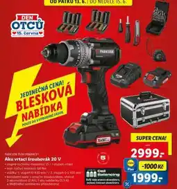 Lidl PARKSIDE PERFORMANCE Aku vrtačí šroubovák 20 V nabídka