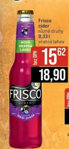 Jip Frisco Cider nabídka