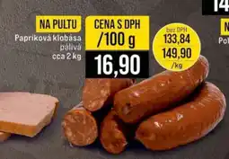Papriková klobása pálivá cca 2 kg