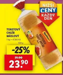 Lidl TOASTOVÝ CHLÉB MÁSLOVÝ nabídka