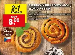 Lidl PUDINGOVÝ ŠNEK S ČOKOLÁDOU / SKOŘICOVÝ ŠNEK nabídka