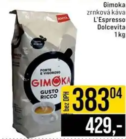 Jip Gimoka zrnková káva L'Espresso Dolcevita nabídka