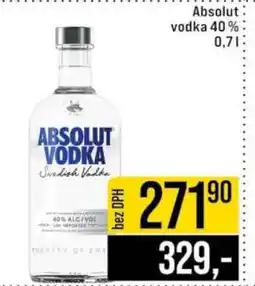 Jip Absolut Vodka 40 % nabídka