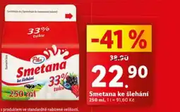 Lidl Smetana ke šlehání nabídka