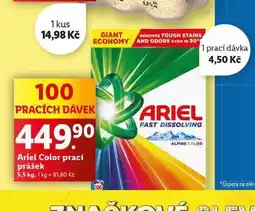 Lidl Ariel color prací prášek nabídka