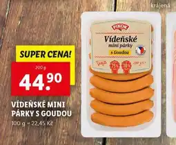 Lidl Vídeňské mini párky s goudou nabídka