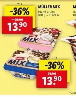 Lidl Müller mix nabídka