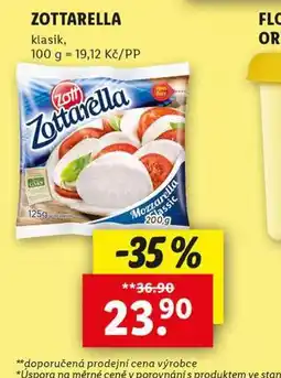 Lidl Zottarella nabídka