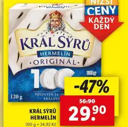 Lidl Král sýrů hermelín nabídka