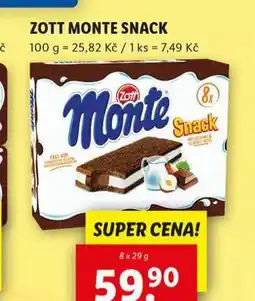 Lidl Zott monte snack nabídka