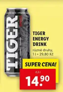 Lidl Tiger energy drink nabídka