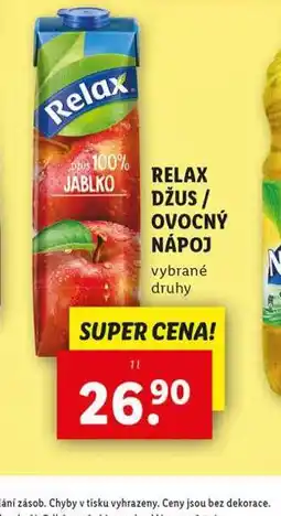 Lidl Relax džus / ovocný nápoj nabídka