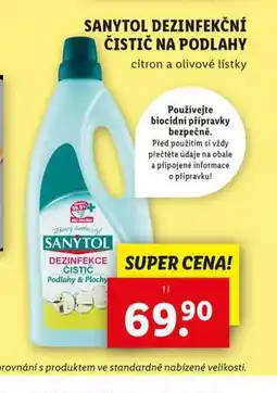 Lidl Sanytol dezinfekční čistič na podlahy nabídka