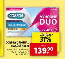 Lidl Corega original fixační krém nabídka