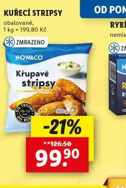 Lidl Kuřecí stripsy nabídka