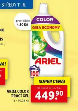 Lidl Ariel color prací gel nabídka