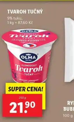 Lidl Tvaroh tučný nabídka