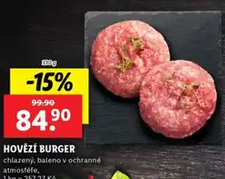 Lidl Hovězí burger nabídka