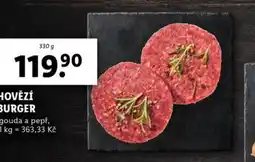 Lidl Hovězí burger nabídka