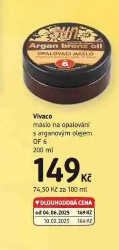 dm drogerie Vivaco máslo na opalování nabídka