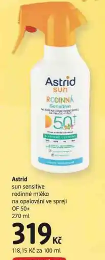 dm drogerie Astrid sen sensitive rodinné mléko nabídka