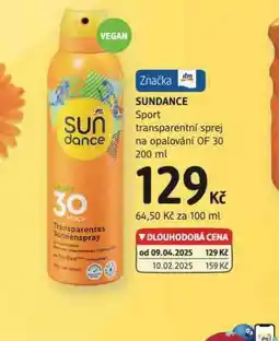 dm drogerie Sundance sport transparentní sprej na opalování nabídka