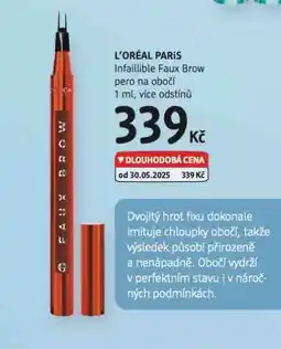 dm drogerie Loreal paris pero na obočí nabídka