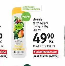 dm drogerie Alverde sprchový gel nabídka