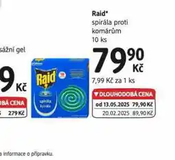 dm drogerie Raid spirála proti komárům nabídka
