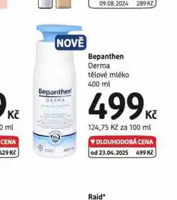 dm drogerie Bepanthen derma tělové mléko nabídka
